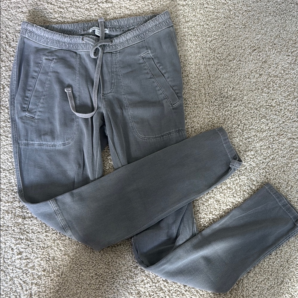 James Perse Light Gray Drawstring Pants